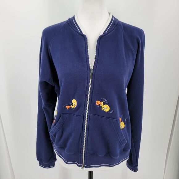 Vintage Tweety Bird Jacket Womens Medium Warner Bros Studio Store Cartoon 90s - Picture 5 of 15